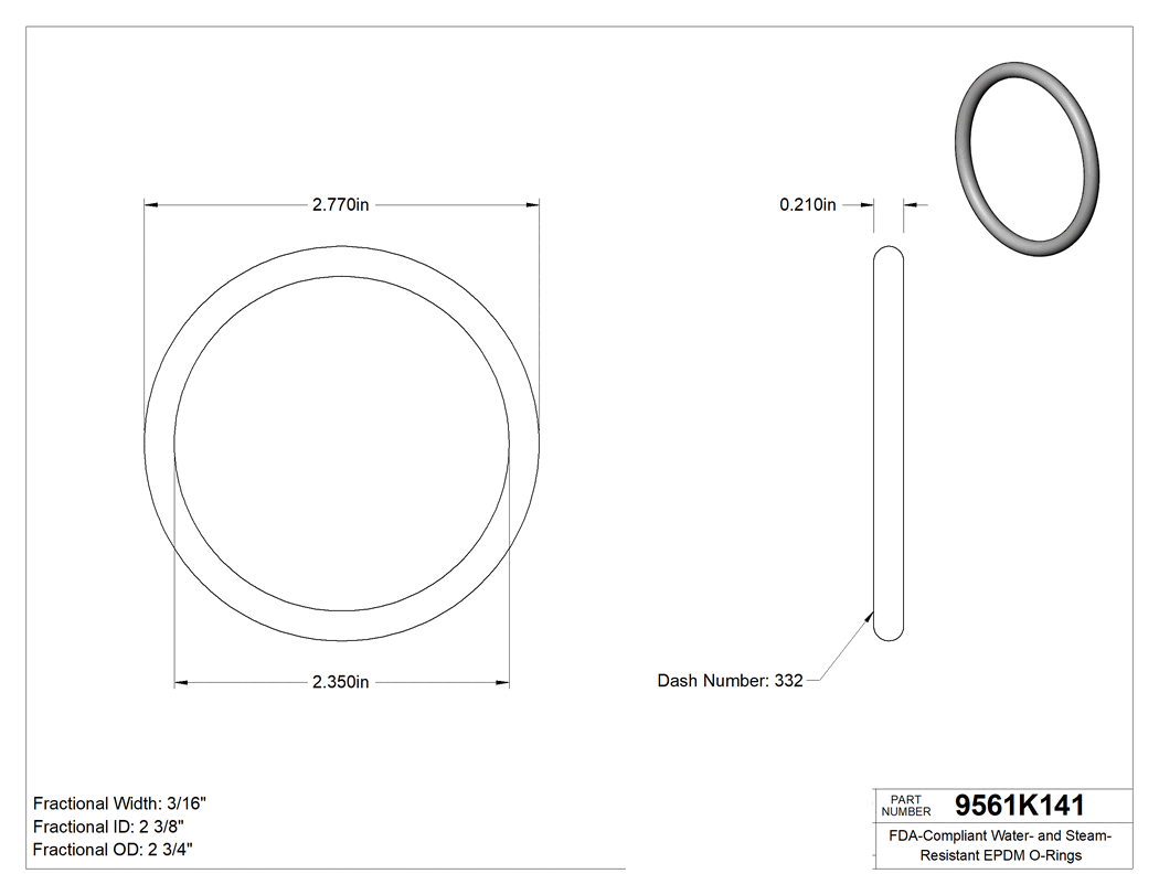 Technical drawing - 9561K141